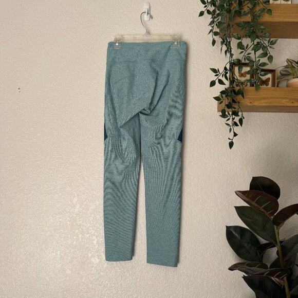🦋 MADEWELL X OUTDOOR VOICE 3/4 Warmup Leggings Blue Green Size XS - Picture 3 of 5